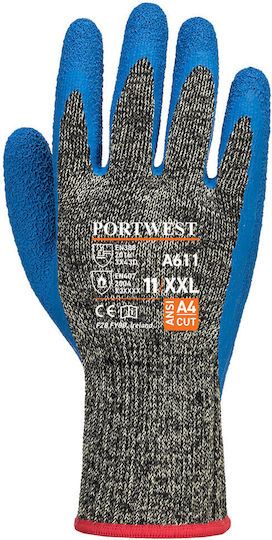 Portwest Gloves for Work Gray Latex 1pcs