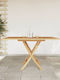 Tisch Zusammenklappbar Teak 120x120x75cm