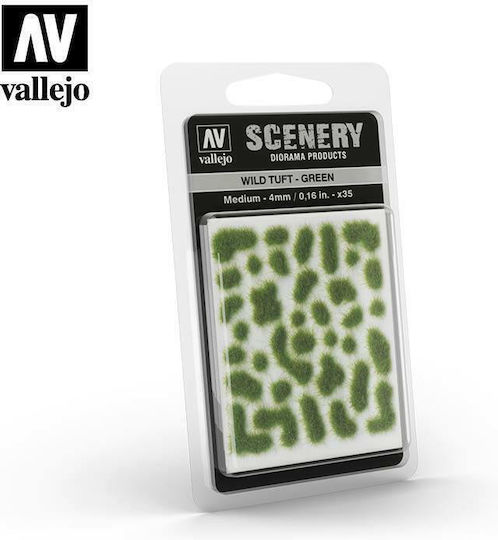 Acrylicos Vallejo Planta Machetă Medium Scenery - Wild Tuft – Green
