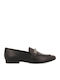 Leather Women's Moccasins in Black Color