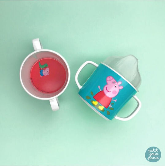 Petit Jour Paris Παιδικό Ποτηράκι από Πλαστικό Μπλε Peppa Pig 160ml για 6m+