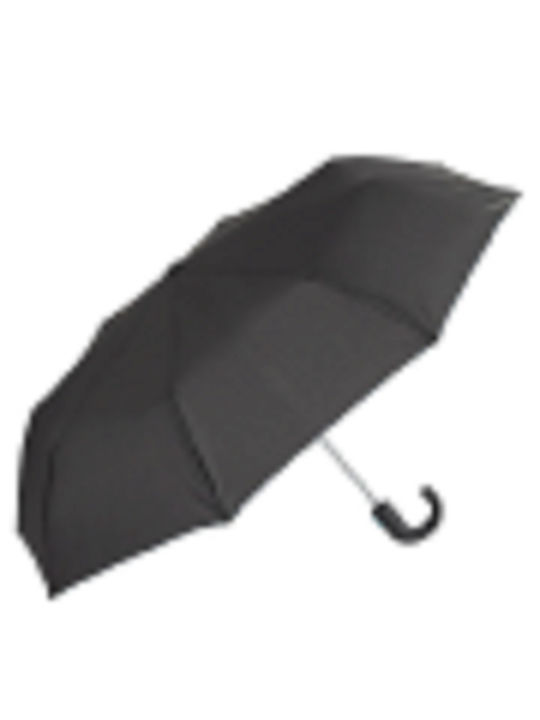 gotta 1110600 schwarzer winddichter Regenschirm Rattan-Klappschirm mit automatischem Öffnungsmechanismus 100 cm in schwarz