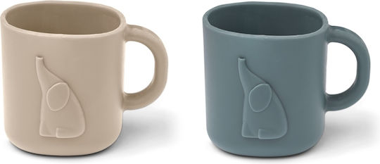 Liewood Baby and Toddler Cups Chaves made of Multicolour Silicone Elephant 2 Pieces