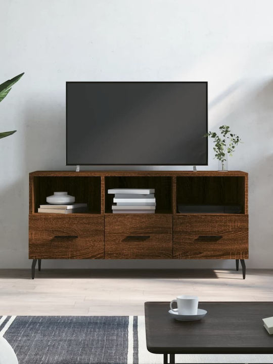 Particle Board TV Furniture with Drawers Walnut...