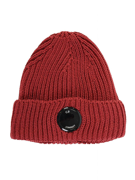 C.P Company Beanie Unisex Beanie Gestrickt in Burgundisch Farbe