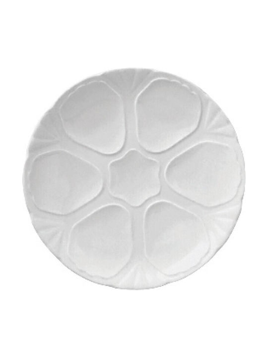 Güral Porselen Delta Plate Shallow made of Porcelain White with Diameter 28cm