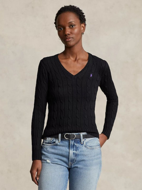 Long Sleeve Black Cotton Sweater Ladies Ralph Lauren Women's Long