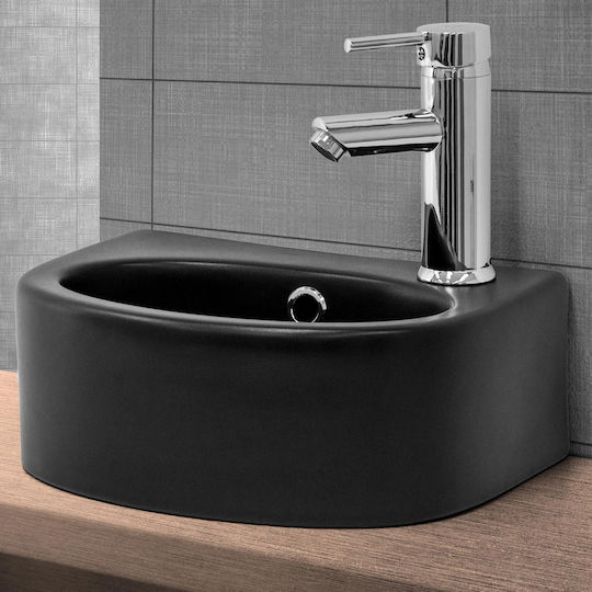 ML-Design Aufgesetztes Waschbecken Keramik 33.5x25.5x13cm Schwarz