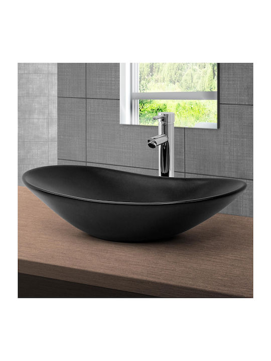 ML-Design Countertop Sink Ceramic 63x36x15.5cm Black