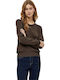 Peppercorn Tana Damen Langarm Pullover Braun