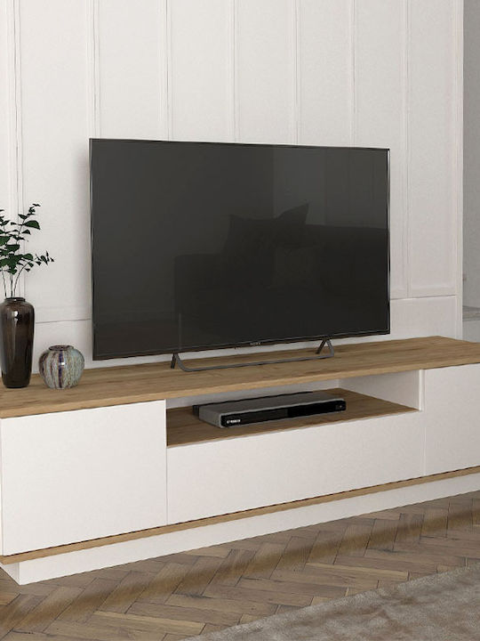 Έπιπλο Τηλεόρασης Fedya Λευκό Μ180xΠ45xΥ44.6cm