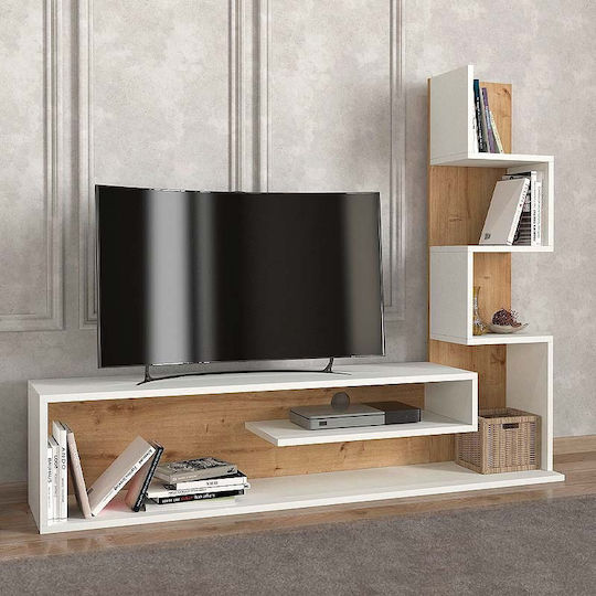 Metehan Living Room TV Unit Oak L149.5xW29.5xH120cm