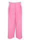 Damen Hoch tailliert Stoff Hose Rosa