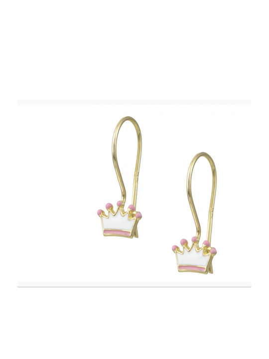 Kontopoulos Gold Pendants Kids Earrings Crowns 14K