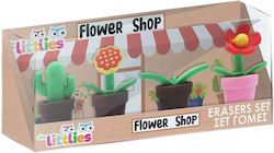 The Littlies Σετ Γόμες για Μολύβι Flower Shop 4...