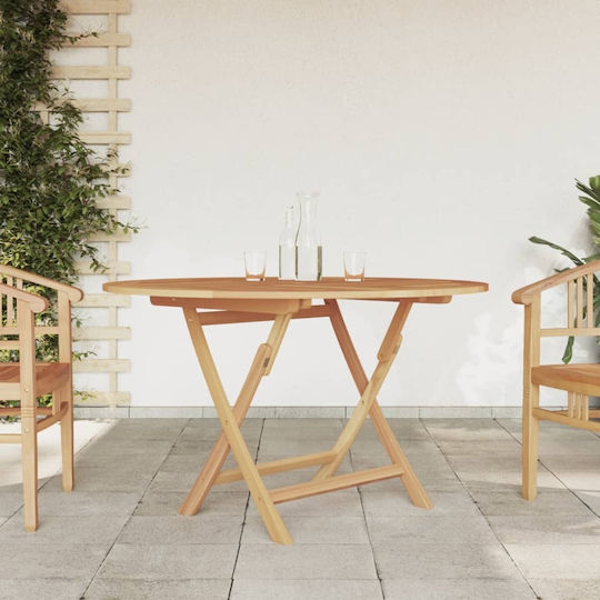 Outdoor Table Made of Teak Foldable Teak 120x120x75cm