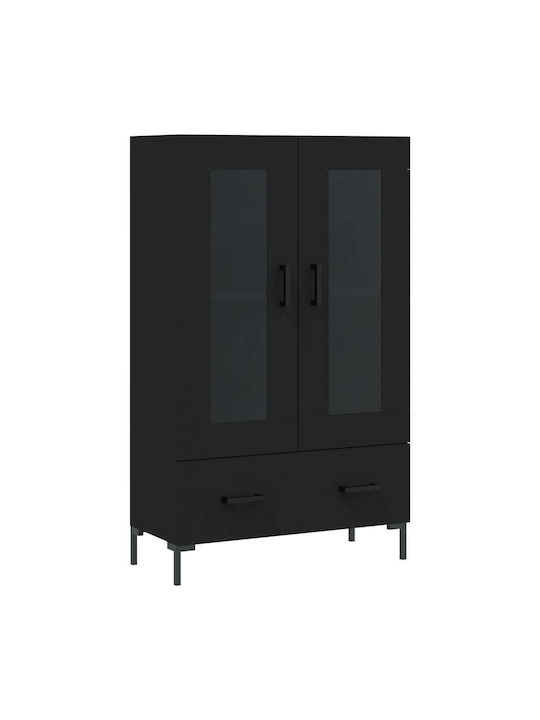 Cabinet Floor Black 69.5x31x115cm