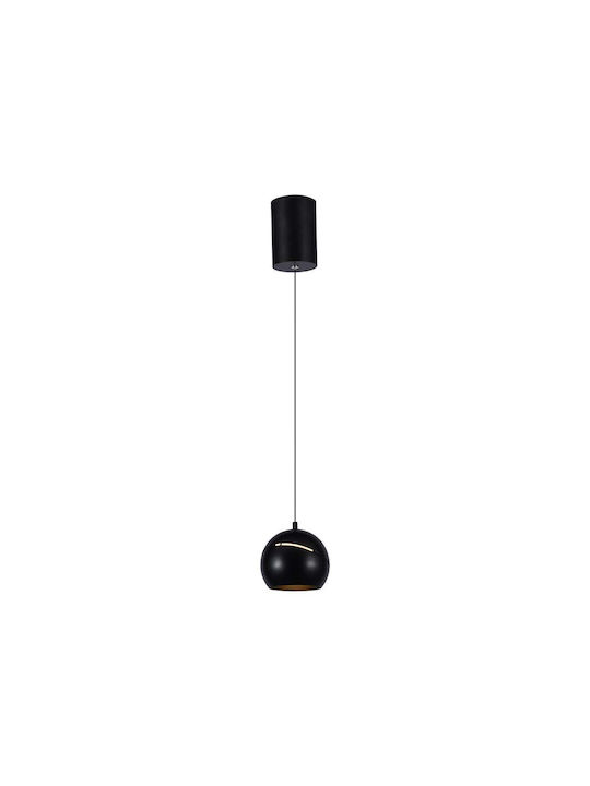 V-TAC Μοντέρνο Κρεμαστό Φωτιστικό με Ενσωματωμένο LED σε Μαύρο Χρώμα