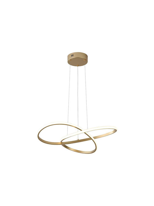 V-TAC Designer Pendant Lamp with Built-in LED Gold