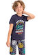 Roly Poly Kinder Schlafanzug Sommerlich Baumwoll Gray