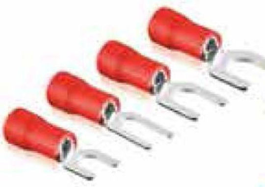 Terminale electrice bifurcate cu izolație Roșu (31-S1-5SV) în set de 100buc