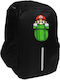 Takeposition Super Mario School Bag Backpack Elementary, Elementary Black with Water Bottle Holder