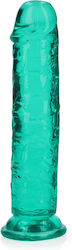 Shots Real Rock Crystal Clear Ρεαλιστικό Dildo με Βεντούζα Πράσινο 18cm