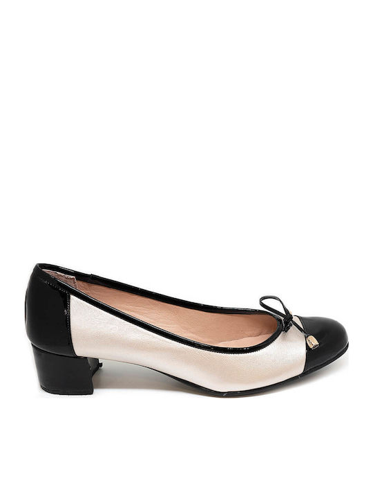 Leather White Medium Heels