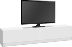 Έπιπλο Τηλεόρασης Ξύλινο Ahenk Λευκό Μ160xΠ31.3xΥ32.9cm