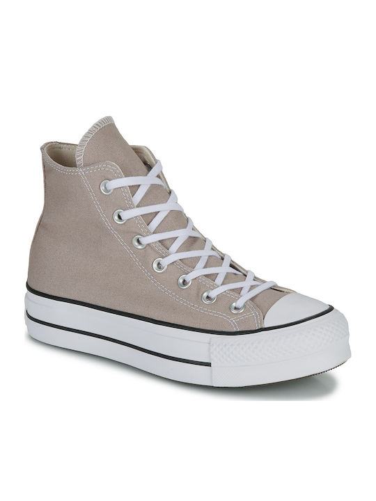 Converse Chuck Taylor All Star Lift Flatforms Boots Wonder Stone White  Black A06139C