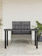 Garden & Outdoor Furniture Sets Dining Room Set 2 Pieces Grey with Pillows
