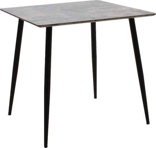Masă Pentru Sala De Mese Cuba Gri Cement - Negru 70x70x75cm