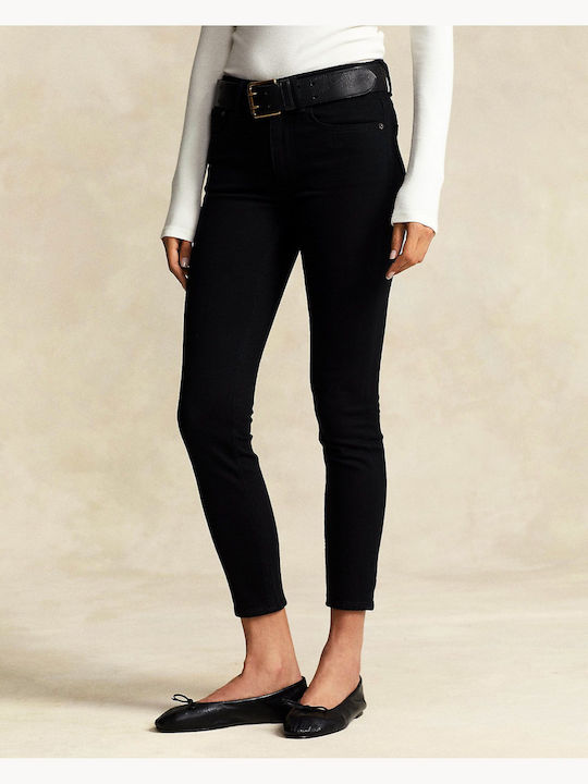 Ralph Lauren Γυναικείο Jean Παντελόνι σε Skinny Εφαρμογή Μαύρο