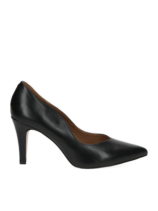 Leder Pumps Schwarz