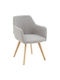 Nasima Dining Room Fabric Armchair Gray 57x58x84cm