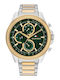 Tommy Hilfiger Clark Ανδρικό Ρολόι 46mm Χρονογράφος Μπαταρίας με Χρυσό Μεταλλικό Μπρασελέ
