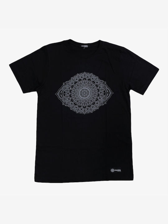 Mandala Ανδρικό T-shirt Κοντομάνικο Μαύρο