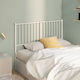vidaXL Metal Bed Headboard White 125x90cm