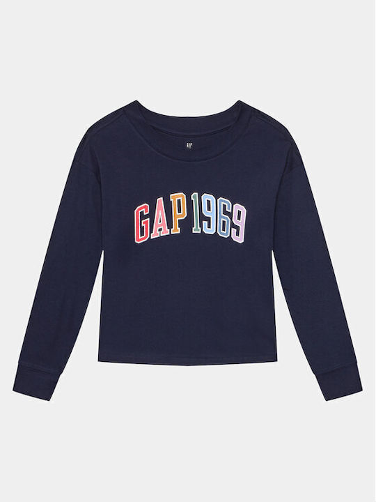 GAP Kids Blouse Long Sleeve Navy Blue