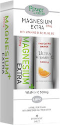 Power Of Nature Magnesium Extra 375m & Vitamin C 500mg 375mg 40 αναβράζοντα δισκία