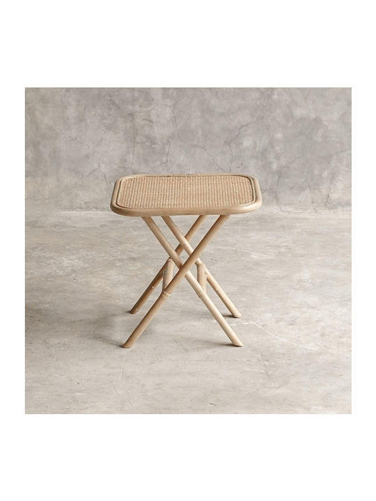 Side Table made of Bamboo Beige L50xW50xH50cm