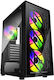 FSP/Fortron CMT192 Gaming Midi Tower Κουτί Υπολογιστή με Πλαϊνό Παράθυρο και RGB Φωτισμό Μαύρο