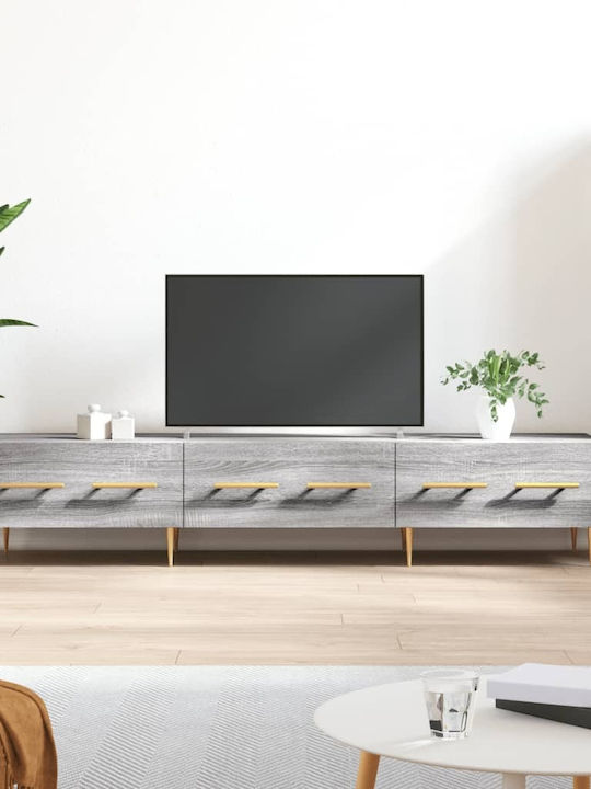 vidaXL TV Stand Made of Metal and Wood Gray M15...