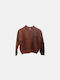 Joyce Boys Sweatshirt with Zipper Brown