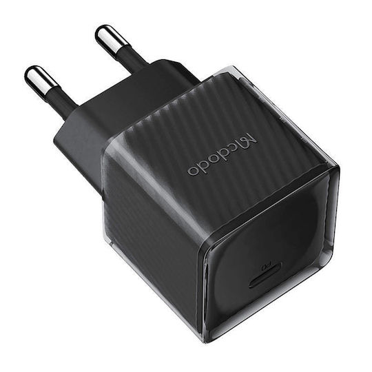 Mcdodo GaN Wireless Charger with USB-C Port 20W Power Delivery Black