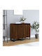 Sideboard Wood & Metal Brown Oak 40x35x70cm