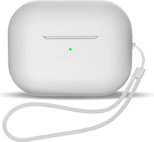 Hurtel Wrist Strap Lanyard Калъф с кука в Бял цвят за Apple AirPods 1 / AirPods 2