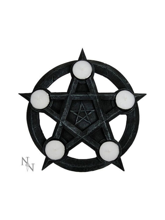 Nemesis Now Candle Holder Polyresin in Black Color 1pcs