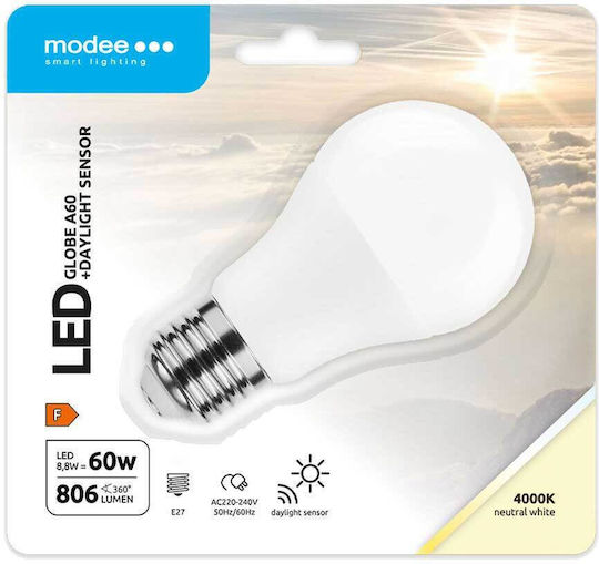 Modee Lighting LED Bulb 8.8W 108mm for Socket E27 and Shape A60 Natural White 806lm