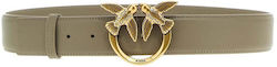 Pinko Love Women's Leather Belt Khaki